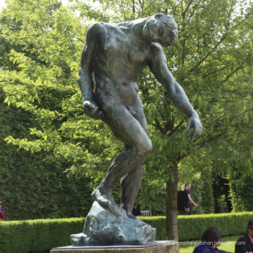 высокое качество крытый декор знаменитого Родена работает мыслитель бронзовая скульптура